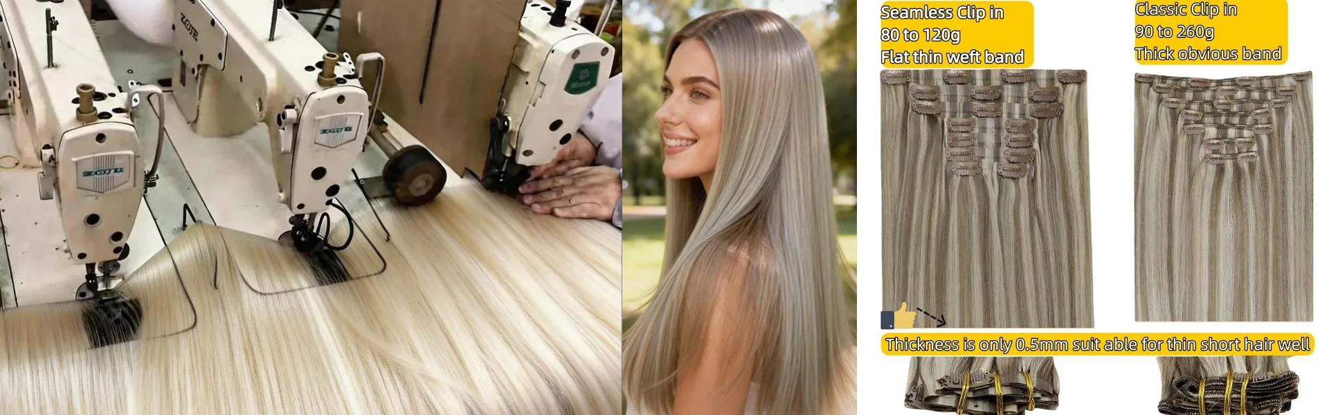 Clip-in haarextensies