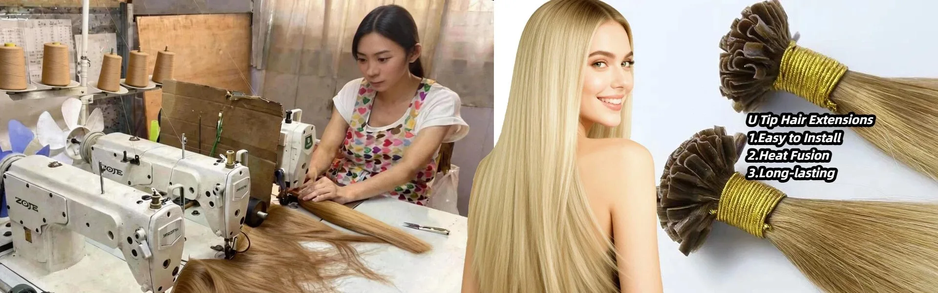 Haarextensies met U-tip