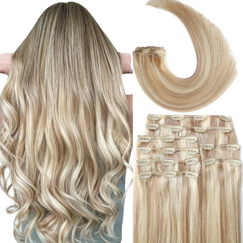 Clip-in extensions Remy echt haar